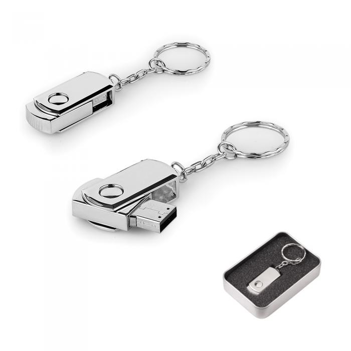 32 Gb Döner Kapaklı Metal Anahtarlık Usb Bellek
