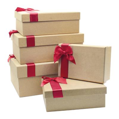 Saten Kurdeleli Kraft Hediye Kutusu ( 26 X 19 X 11 Cm )